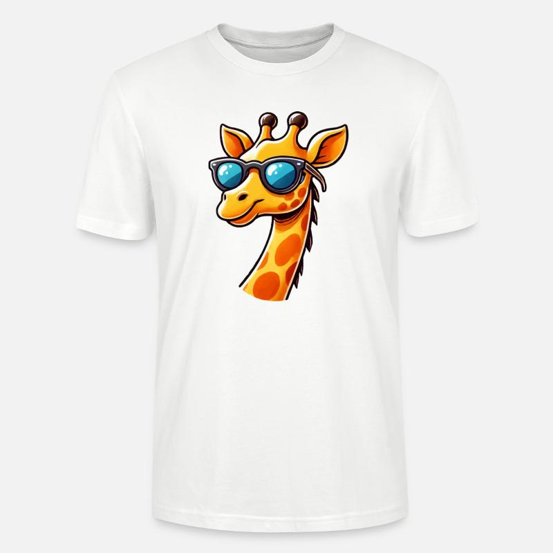 giraffe comic cool - Stanley/Stella Unisex Bio-T-Shirt CRAFTER - Weiß