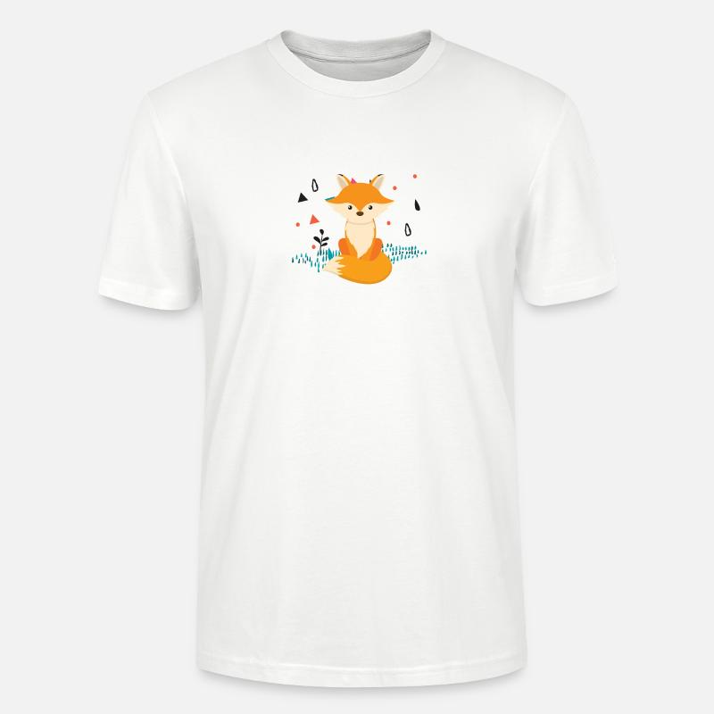Conception de renard mignon - T-shirt bio CRAFTER Stanley Stella Unisexe - blanc