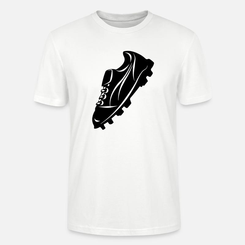 Fußballschuh transparente Schattenfigur - Stanley/Stella Unisex Bio-T-Shirt CRAFTER - Weiß