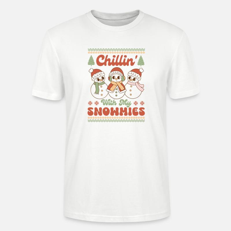 Pull de Noël moche - T-shirt bio CRAFTER Stanley Stella Unisexe - blanc