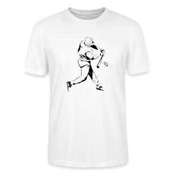 Baseball Comedy - Stanley/Stella CRAFTER Unisex Organic T-Shirt - white - Front - Alina (178cm) & Michal (187cm)