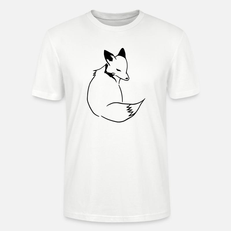 Fuchs Comic: Schlau, Foxy & Manga Style - Stanley/Stella Unisex Bio-T-Shirt CRAFTER - Weiß