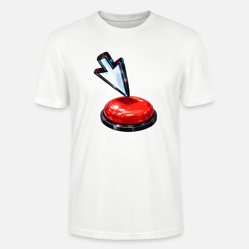 Bouton flèche vers le bas - T-shirt bio CRAFTER Stanley Stella Unisexe - blanc