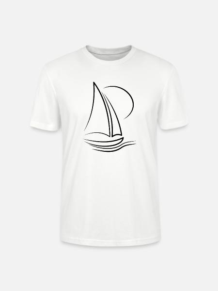 Segelboot Segelschiff Seemann - Stanley/Stella Unisex Bio-T-Shirt CRAFTER - Weiß
