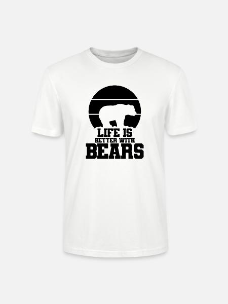 Bär Silhouette Statement - Stanley/Stella Unisex Bio-T-Shirt CRAFTER - Weiß