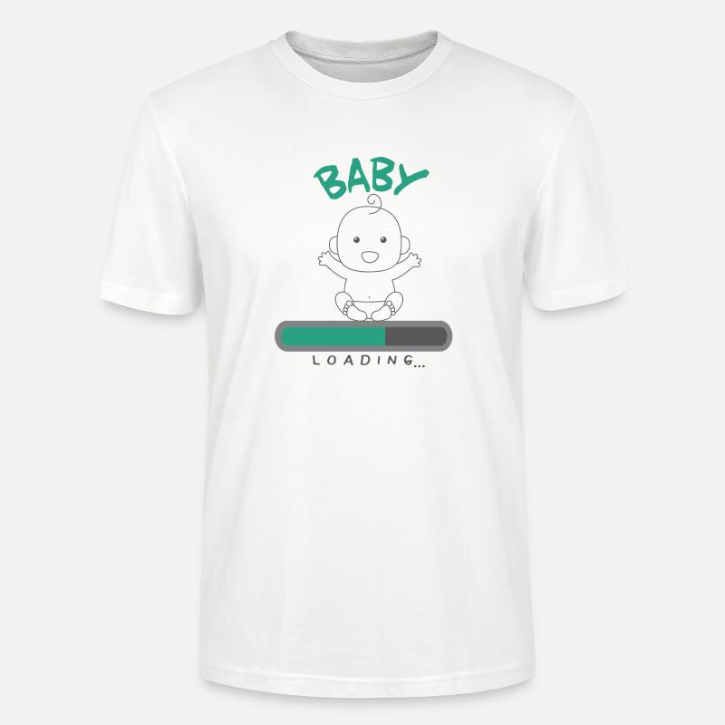 Grossesse Bébé Loading - T-shirt bio CRAFTER Stanley Stella Unisexe - blanc