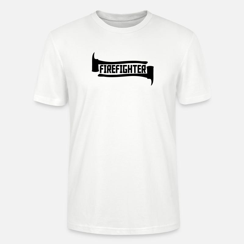 Pompier Axt Logo - T-shirt bio CRAFTER Stanley Stella Unisexe - blanc
