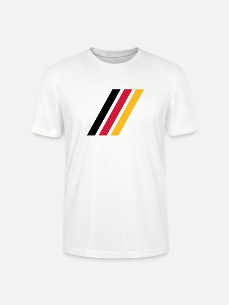 german stripe flag - Stanley/Stella CRAFTER Unisex Organic T-Shirt - white