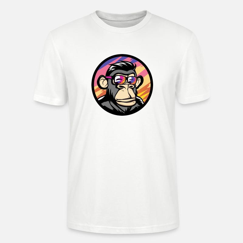 Affe Comic Cool Sommer - Stanley/Stella Unisex Bio-T-Shirt CRAFTER - Weiß