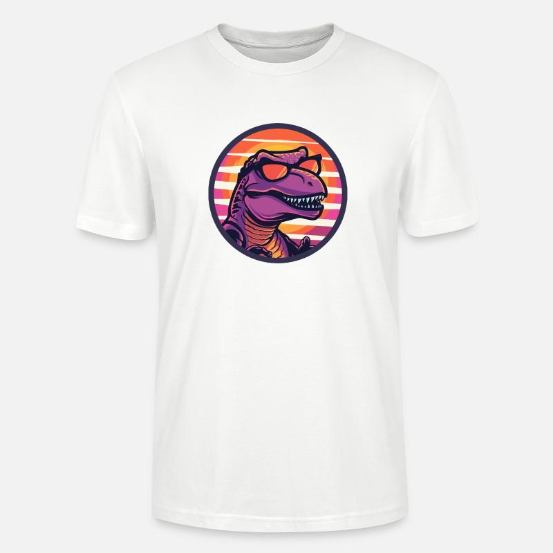 Dinosaurier T-Rex Cool Sommer - Stanley/Stella Unisex Bio-T-Shirt CRAFTER - Weiß