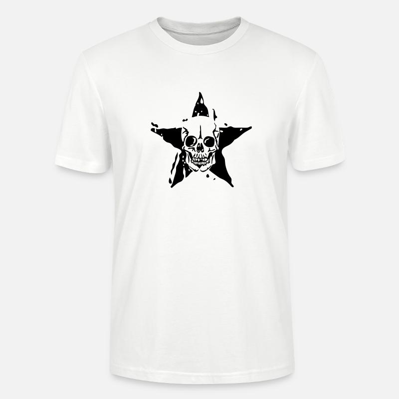 Todesstern Todes Kopf etoile2 - Stanley/Stella Unisex Bio-T-Shirt CRAFTER - Weiß