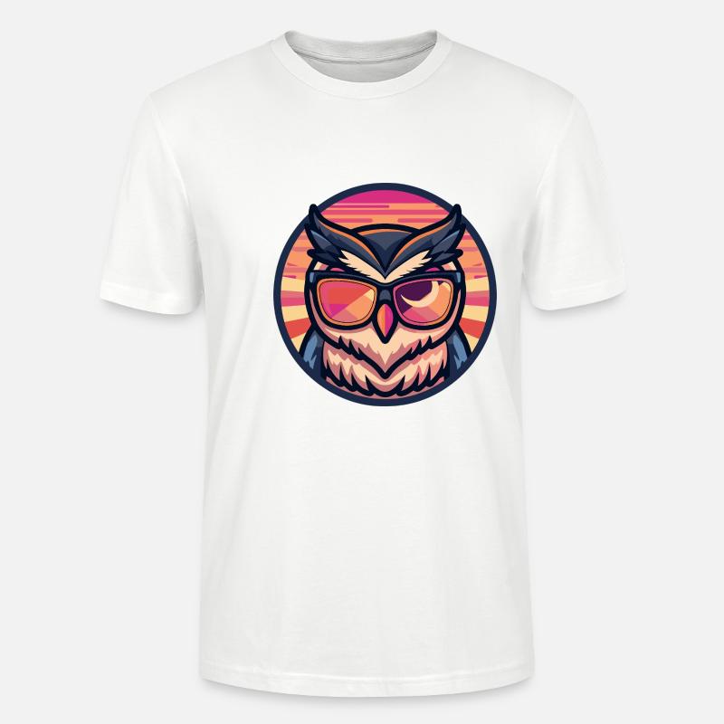Eule Comic Cool Sommer - Stanley/Stella Unisex Bio-T-Shirt CRAFTER - Weiß