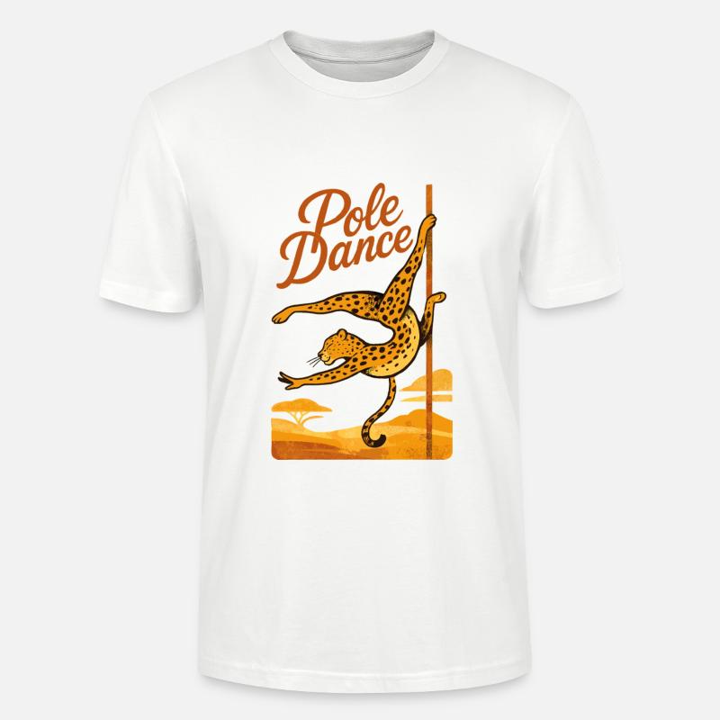Pole Dance Leopardin Poledancerin Geschenk - Stanley/Stella Unisex Bio-T-Shirt CRAFTER - Weiß