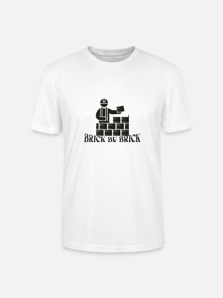 Brick by Brick - Meme Saying - Stanley/Stella CRAFTER Unisex Organic T-Shirt - white