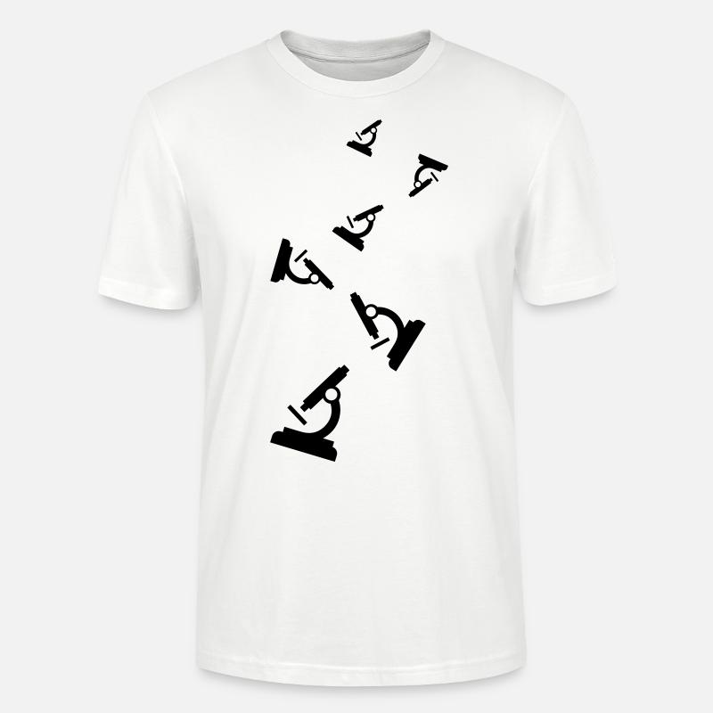 Icône de microscope - T-shirt bio CRAFTER Stanley Stella Unisexe - blanc