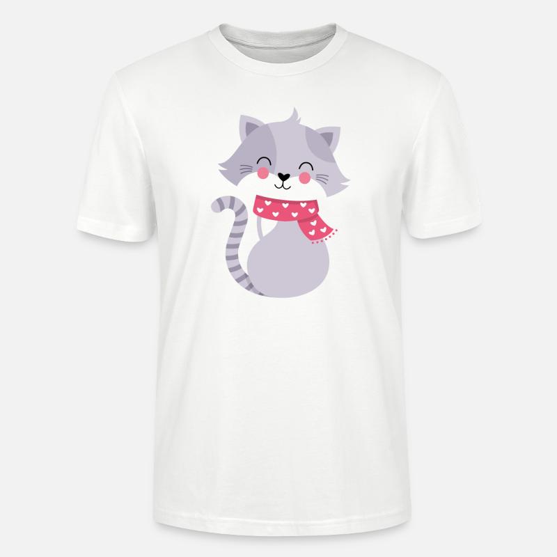 chat mignon - T-shirt bio CRAFTER Stanley Stella Unisexe - blanc