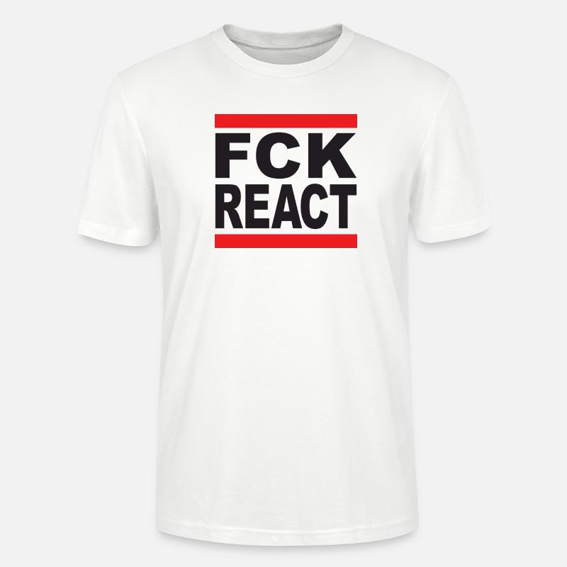 FCK REACT - Stanley/Stella Unisex Bio-T-Shirt CRAFTER - Weiß