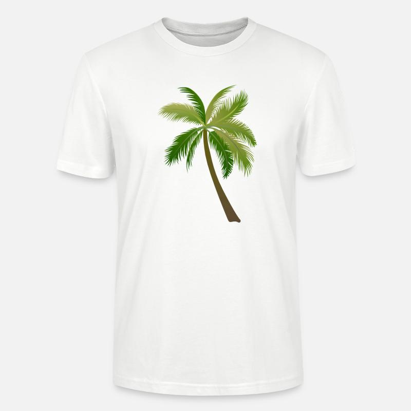 palm tree palm palms - Stanley/Stella CRAFTER Unisex Organic T-Shirt - white