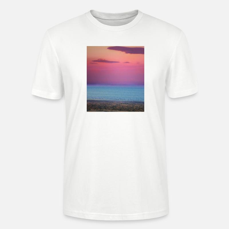 Plage Synthwave - T-shirt bio CRAFTER Stanley Stella Unisexe - blanc
