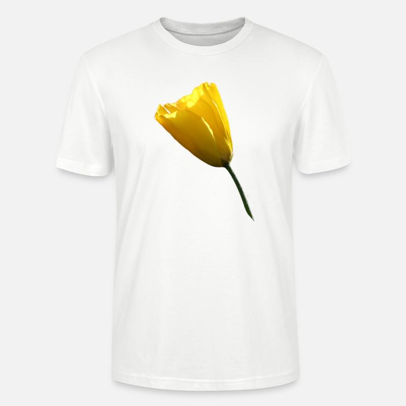 gelber Mohn Klatschmohn Mohnblume - Stanley/Stella Unisex Bio-T-Shirt CRAFTER - Weiß