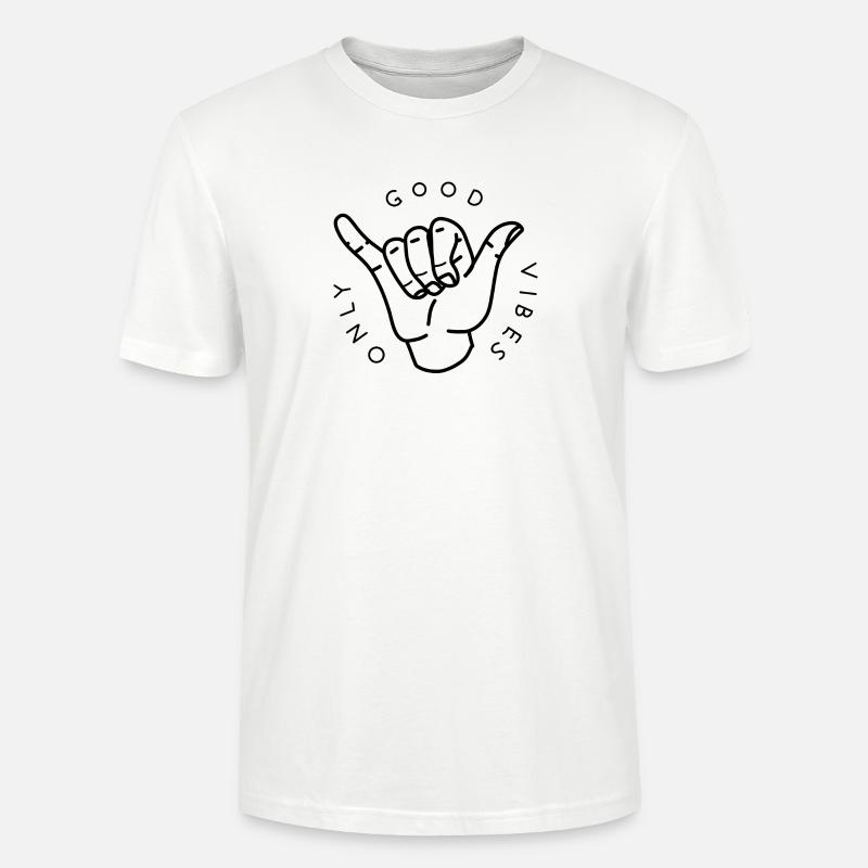 Bonnes vibrations seulement - T-shirt bio CRAFTER Stanley Stella Unisexe - blanc
