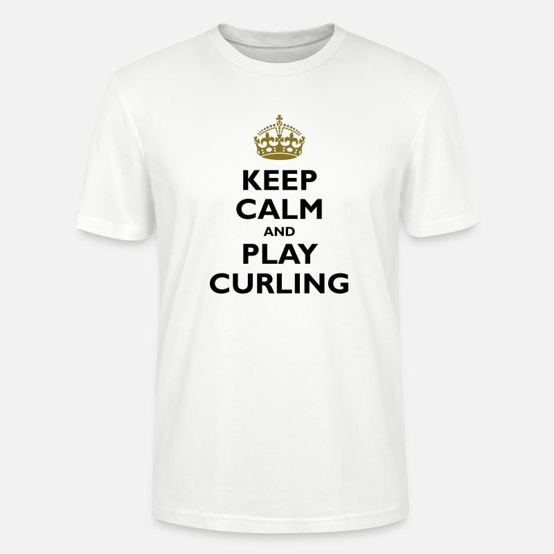 Keep calm and play curling - Stanley/Stella Unisex Bio-T-Shirt CRAFTER - Weiß