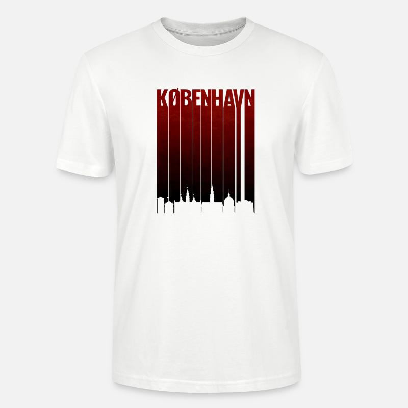 Kopenhagen Rotgradient Typo - Stanley/Stella Unisex Bio-T-Shirt CRAFTER - Weiß