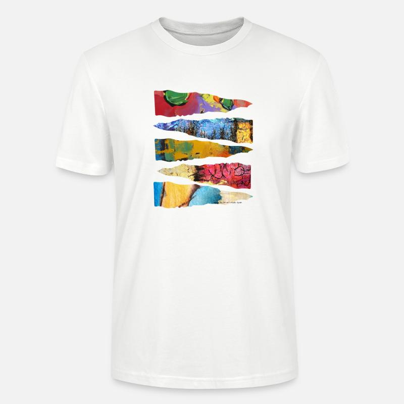 Conception abstraite de couche de peinture colorée - T-shirt bio CRAFTER Stanley Stella Unisexe - blanc
