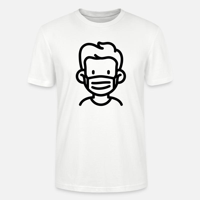 Maske - Stanley/Stella Unisex Bio-T-Shirt CRAFTER - Weiß