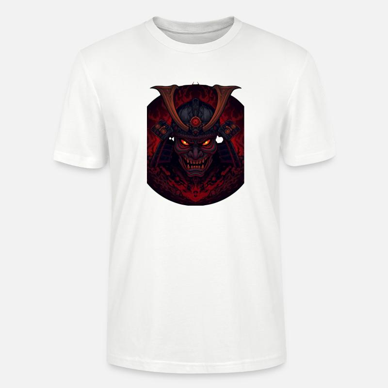 Démon Samourai - T-shirt bio CRAFTER Stanley Stella Unisexe - blanc
