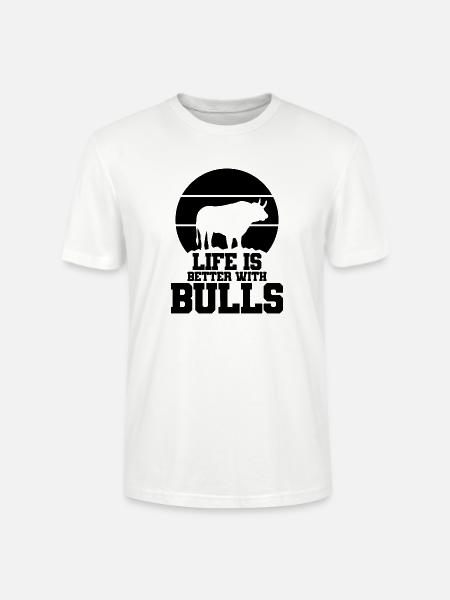 Stier Spruch Humor - Stanley/Stella Unisex Bio-T-Shirt CRAFTER - Weiß