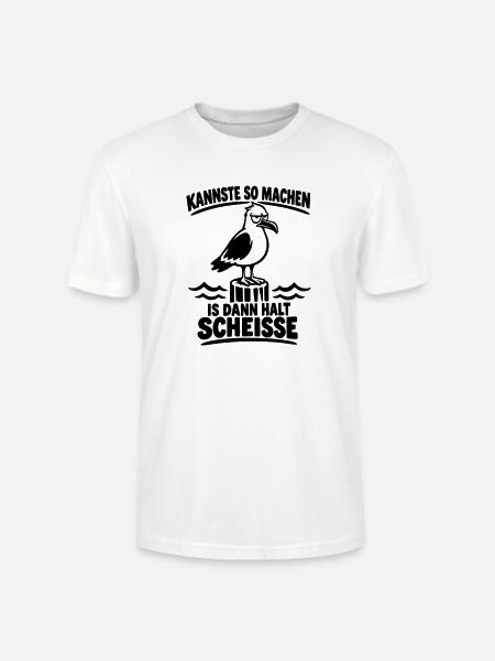 Freche Möwe Kannste so Lustiger Spruch - Stanley/Stella Unisex Bio-T-Shirt CRAFTER - Weiß