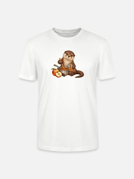 Otter kocht Apfelmarmelade - Stanley/Stella Unisex Bio-T-Shirt CRAFTER - Weiß
