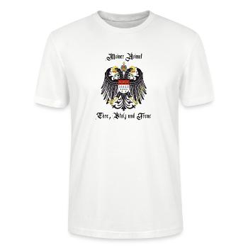 Köln - Meiner Heimat, Ehre, Stolz und Treue - Stanley/Stella Unisex Bio-T-Shirt CRAFTER - Weiß - Vorne - Alina (178cm) & Michal (187cm)