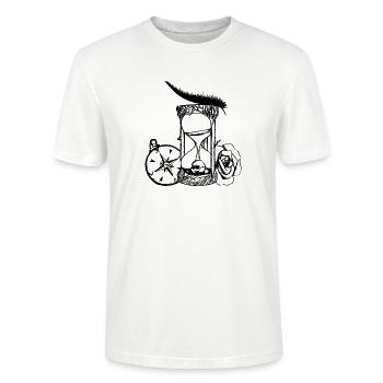 hourglass - Stanley/Stella CRAFTER Unisex Organic T-Shirt - white - Front - Alina (178cm) & Michal (187cm)