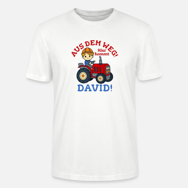 David Name Traktor - Stanley/Stella Unisex Bio-T-Shirt CRAFTER - Weiß