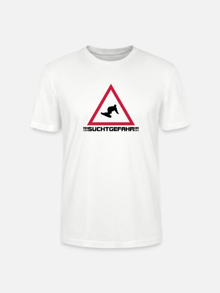 snowboarding suchtgefahr - Stanley/Stella Unisex Bio-T-Shirt CRAFTER - Weiß