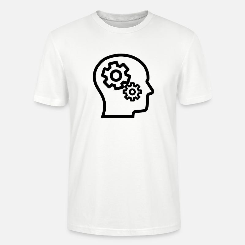 Brain, thinking, pondering, thinking - Stanley/Stella CRAFTER Unisex Organic T-Shirt - white