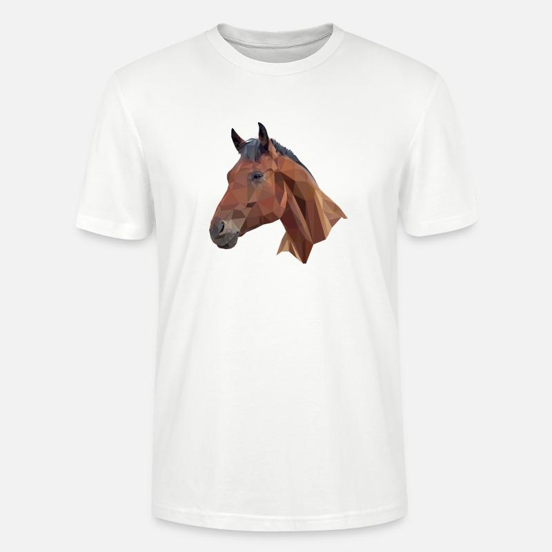 Cheval poly - T-shirt bio CRAFTER Stanley Stella Unisexe - blanc