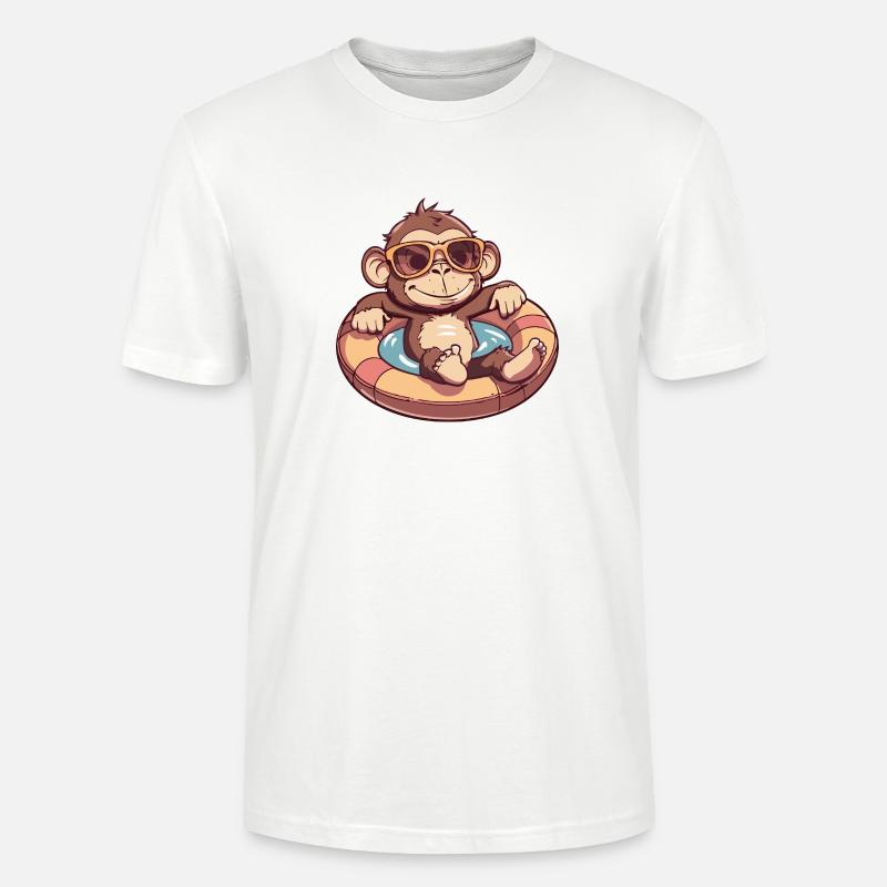 Affe Comic Cool - Stanley/Stella Unisex Bio-T-Shirt CRAFTER - Weiß