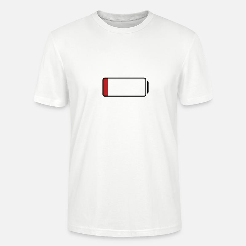 Battery (low / empty - 10%) - Stanley/Stella Unisex Bio-T-Shirt CRAFTER - Weiß