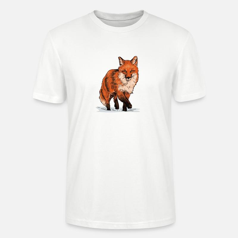 Fuchs in Wildbahn - Stanley/Stella Unisex Bio-T-Shirt CRAFTER - Weiß