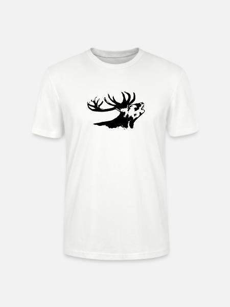 Hirsch - Deer - Stanley/Stella Unisex Bio-T-Shirt CRAFTER - Weiß