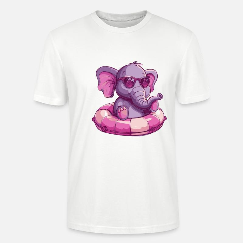 Elefant Comic Cool - Stanley/Stella Unisex Bio-T-Shirt CRAFTER - Weiß