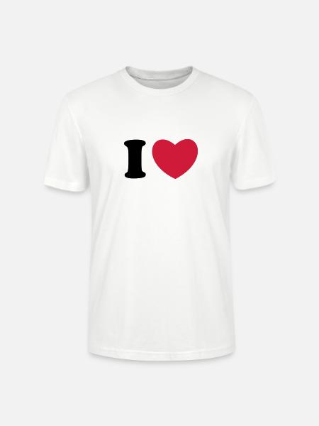 I love - I Heart - Stanley/Stella CRAFTER Unisex Organic T-Shirt - white