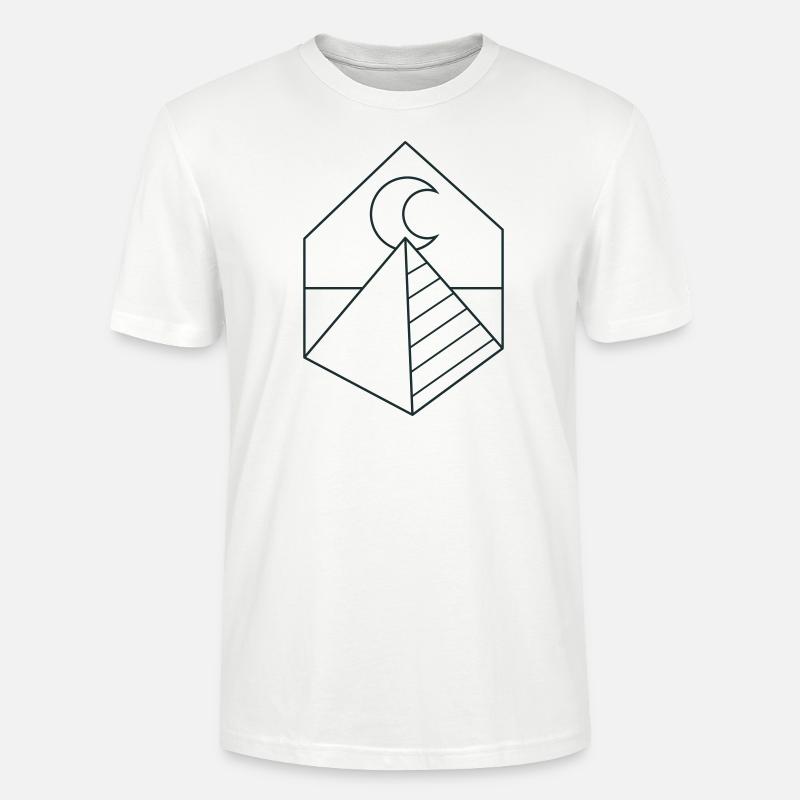 BOHO pyramid on the moon - Stanley/Stella CRAFTER Unisex Organic T-Shirt - white