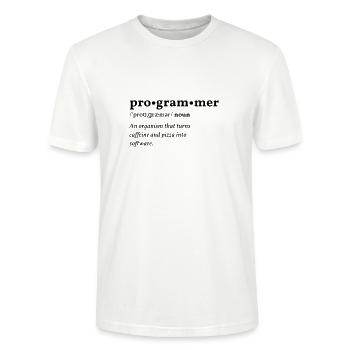 Programmer (Programmierer) Clean Edition - Stanley/Stella Unisex Bio-T-Shirt CRAFTER - Weiß - Vorne - Alina (178cm) & Michal (187cm)