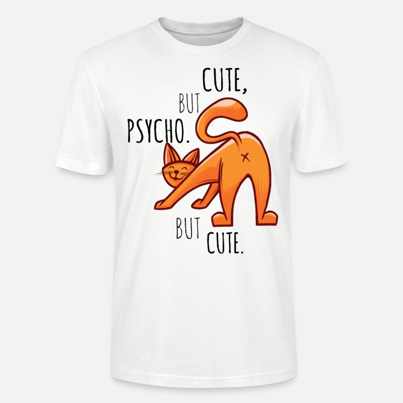 Katze Geschenk Lustiger Spruch - Stanley/Stella Unisex Bio-T-Shirt CRAFTER - Weiß