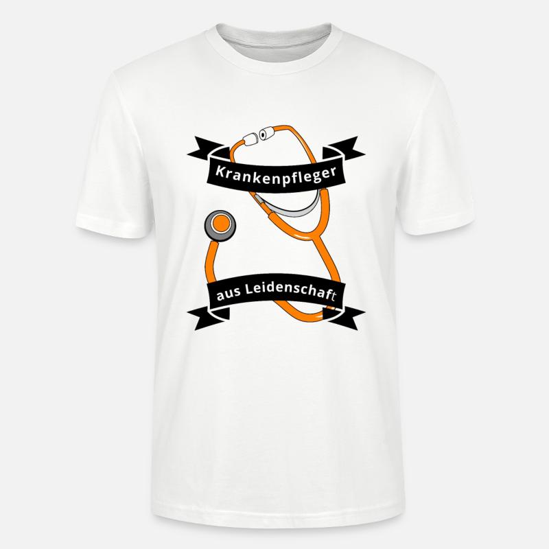 Krankenpfleger aus Leidenschaft - Stanley/Stella Unisex Bio-T-Shirt CRAFTER - Weiß