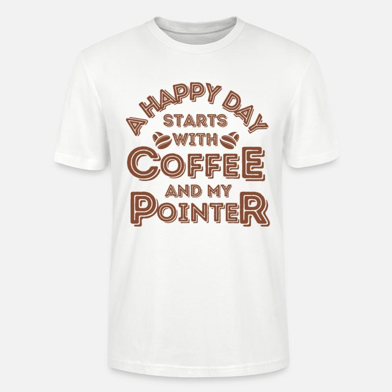 Pointer Café Chien Café - T-shirt bio CRAFTER Stanley Stella Unisexe - blanc